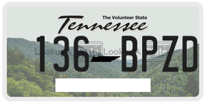 136BPZD  license plate in TN