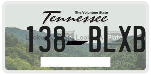 138BLXB  license plate in TN