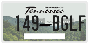149BGLF  license plate in TN