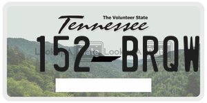 152BRQW  license plate in TN