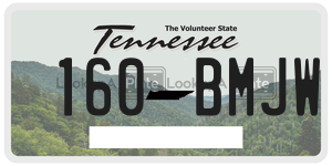 160BMJW  license plate in TN