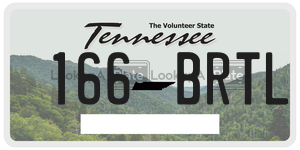 166BRTL  license plate in TN