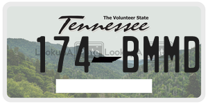 174BMMD  license plate in TN
