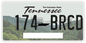 174BRCD  license plate in TN