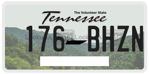 176BHZN  license plate in TN