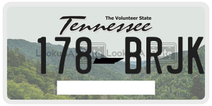 178BRJK  license plate in TN