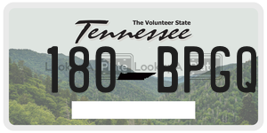 180BPGQ  license plate in TN
