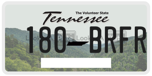 180BRFR  license plate in TN