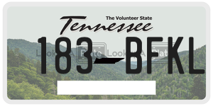 183BFKL  license plate in TN