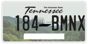 184BMNX  license plate in TN