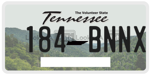 184BNNX  license plate in TN