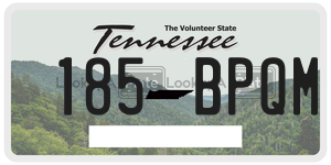 185BPQM  license plate in TN