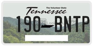 190BNTP  license plate in TN