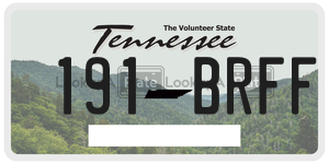 191BRFF  license plate in TN