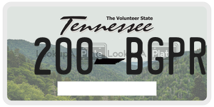 200BGPR  license plate in TN