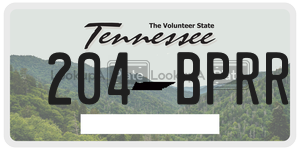 204BPRR  license plate in TN