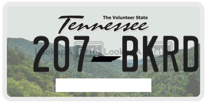 207BKRD  license plate in TN