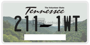 2111WT  license plate in TN