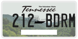212BDRM license plate in Tennessee