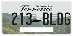 213BLDG  license plate in TN