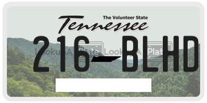 216BLHD  license plate in TN