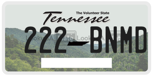 222BNMD  license plate in TN