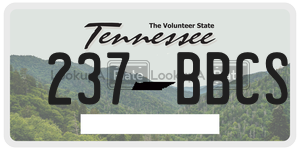 237BBCS license plate in Tennessee
