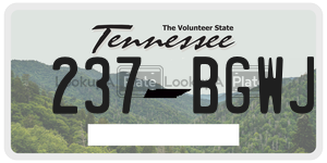 237BGWJ  license plate in TN