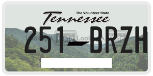 251BRZH  license plate in TN