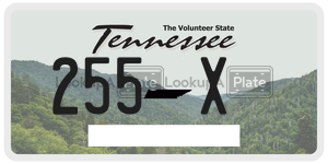 255X license plate in Tennessee
