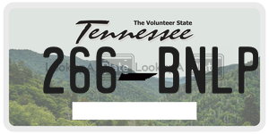 266BNLP  license plate in TN