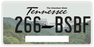 266BSBF  license plate in TN