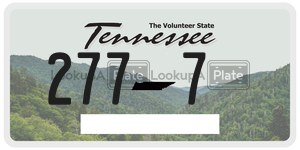 2777  license plate in TN