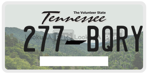 277BQRY  license plate in TN