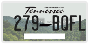 279BQFL license plate in Tennessee