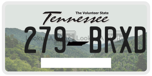 279BRXD  license plate in TN