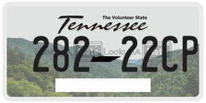 28222CP license plate in Tennessee