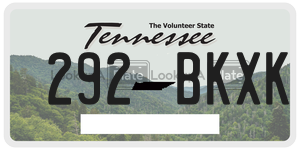 292BKXK  license plate in TN