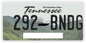292BNDG license plate in Tennessee