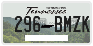 296BMZK  license plate in TN