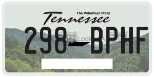298BPHF  license plate in TN