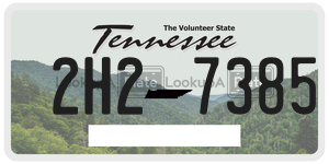2H27385  license plate in TN