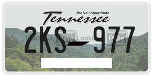 2KS977  license plate in TN