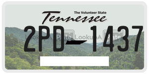 2PD1437  license plate in TN