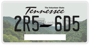2R56D5 license plate in Tennessee