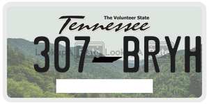307BRYH  license plate in TN