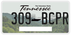309BCPR license plate in Tennessee