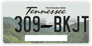 309BKJT  license plate in TN