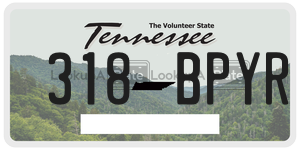 318BPYR license plate in Tennessee