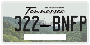 322BNFP  license plate in TN
